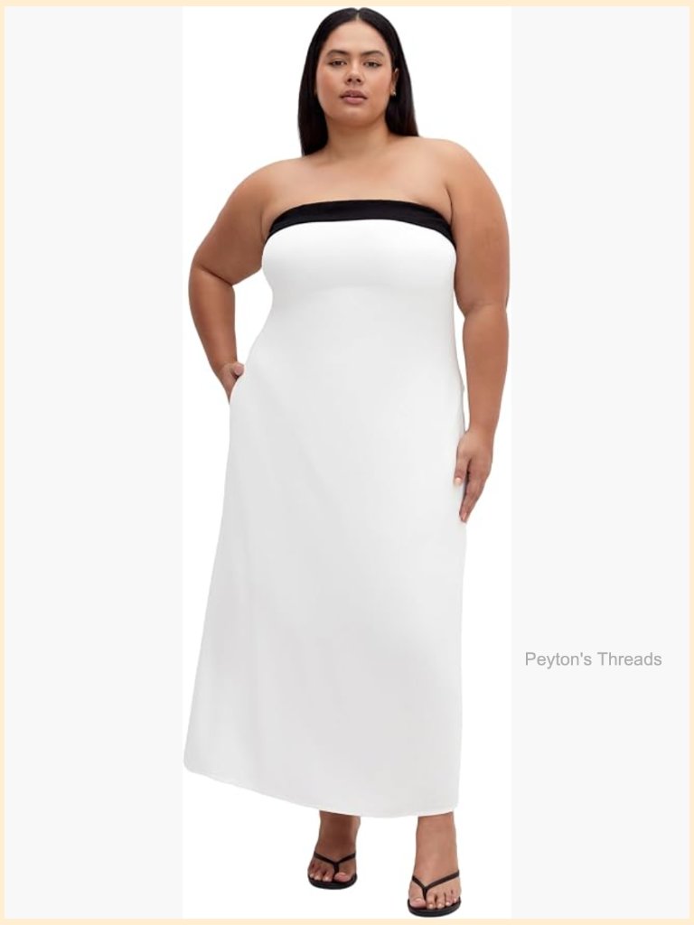 Plus Size Fit & Flare Maxi Dress With Pockets